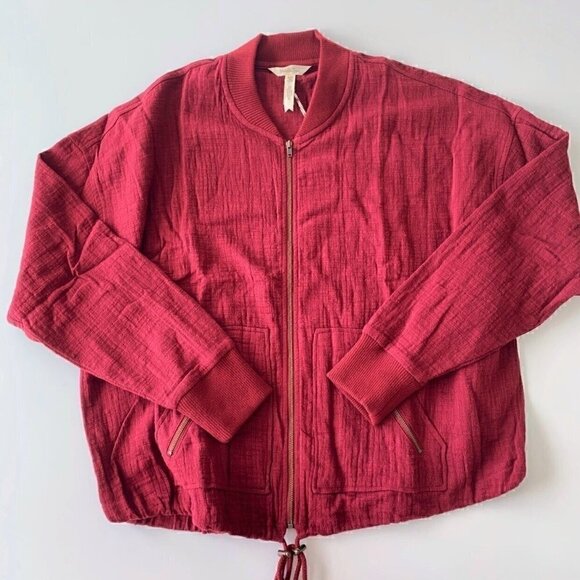 NWT Matilda Jane Women Burgundy Storyteller Bomber Jacket, XS - Picture 2 of 11